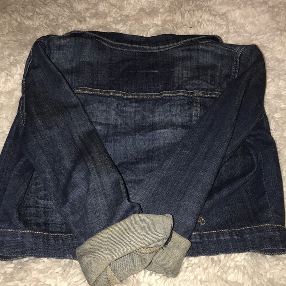 Blue Denim Semi Cropped Jacket - Picture 5 of 5